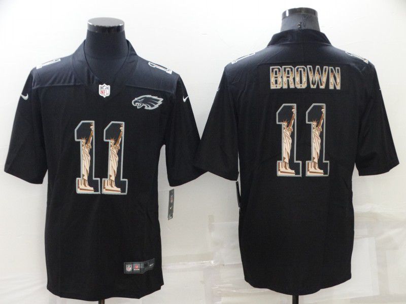 Men Philadelphia Eagles #11 Brown Black 2022 Nike Limited Vapor Untouchable NFL Jersey